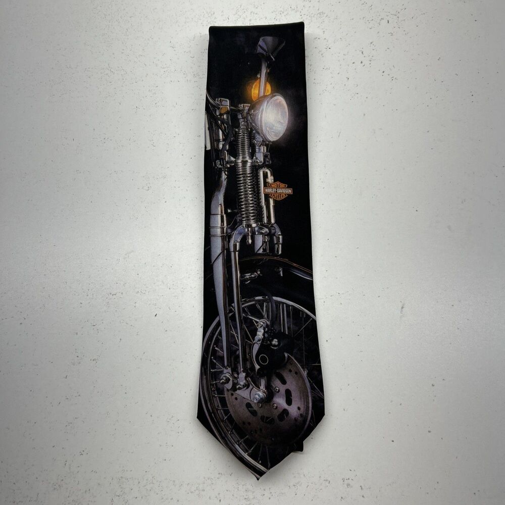 1994 RALPH MARLIN HARLEY DAVIDSON "THE LEADING EDGE" NECK TIE 55” LONG